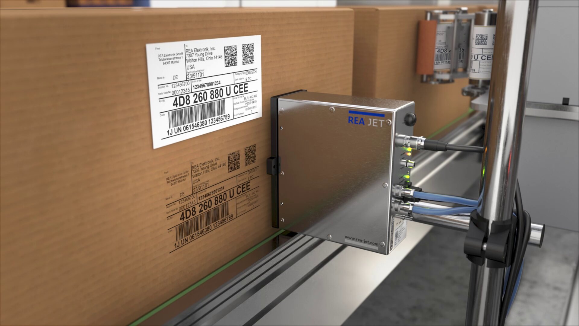Marcación directa en cajas de envío